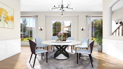 Modern round dining table for online 8